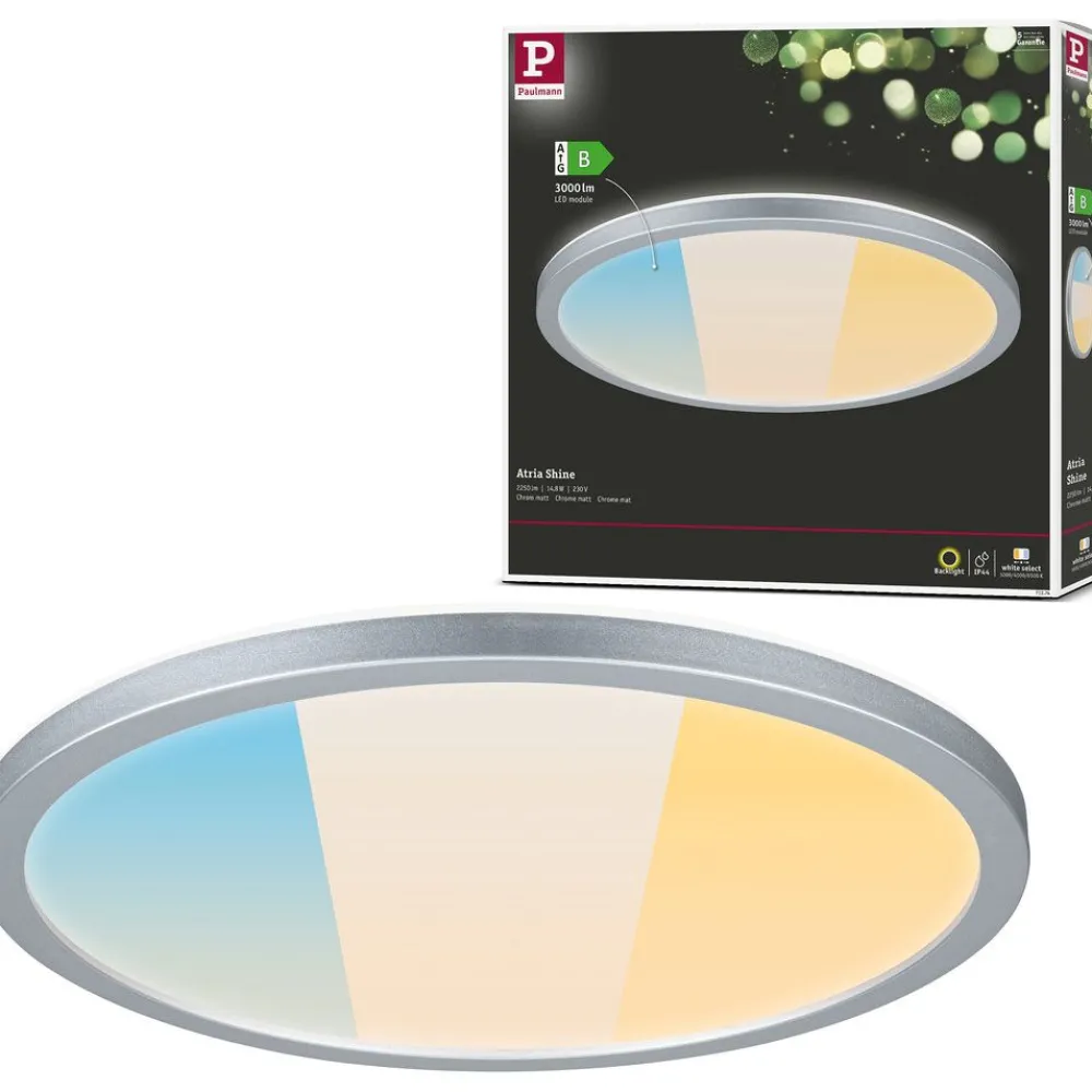 LED-paneeli Atria Shine, pyöreä, IP44, 3000-6500K, eri kokoja*Paulmann Clearance