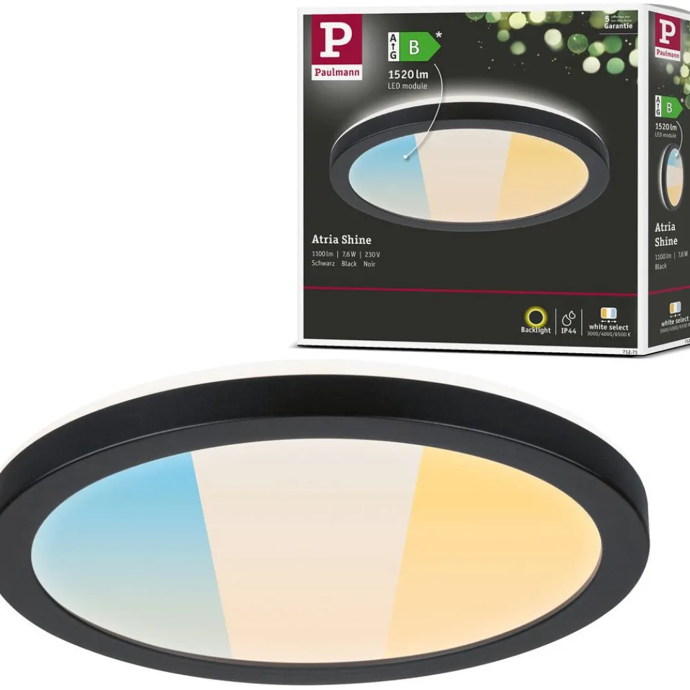 LED-paneeli Atria Shine, pyöreä, IP44, 3000-6500K, eri kokoja*Paulmann Clearance