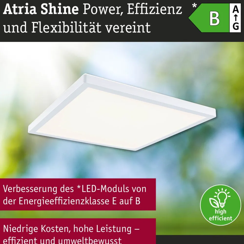 Hot LED-paneeli Atria Shine, kulmikas, IP44, 3000-6500K, eri kokoja Led-Paneelit|Led-Valot