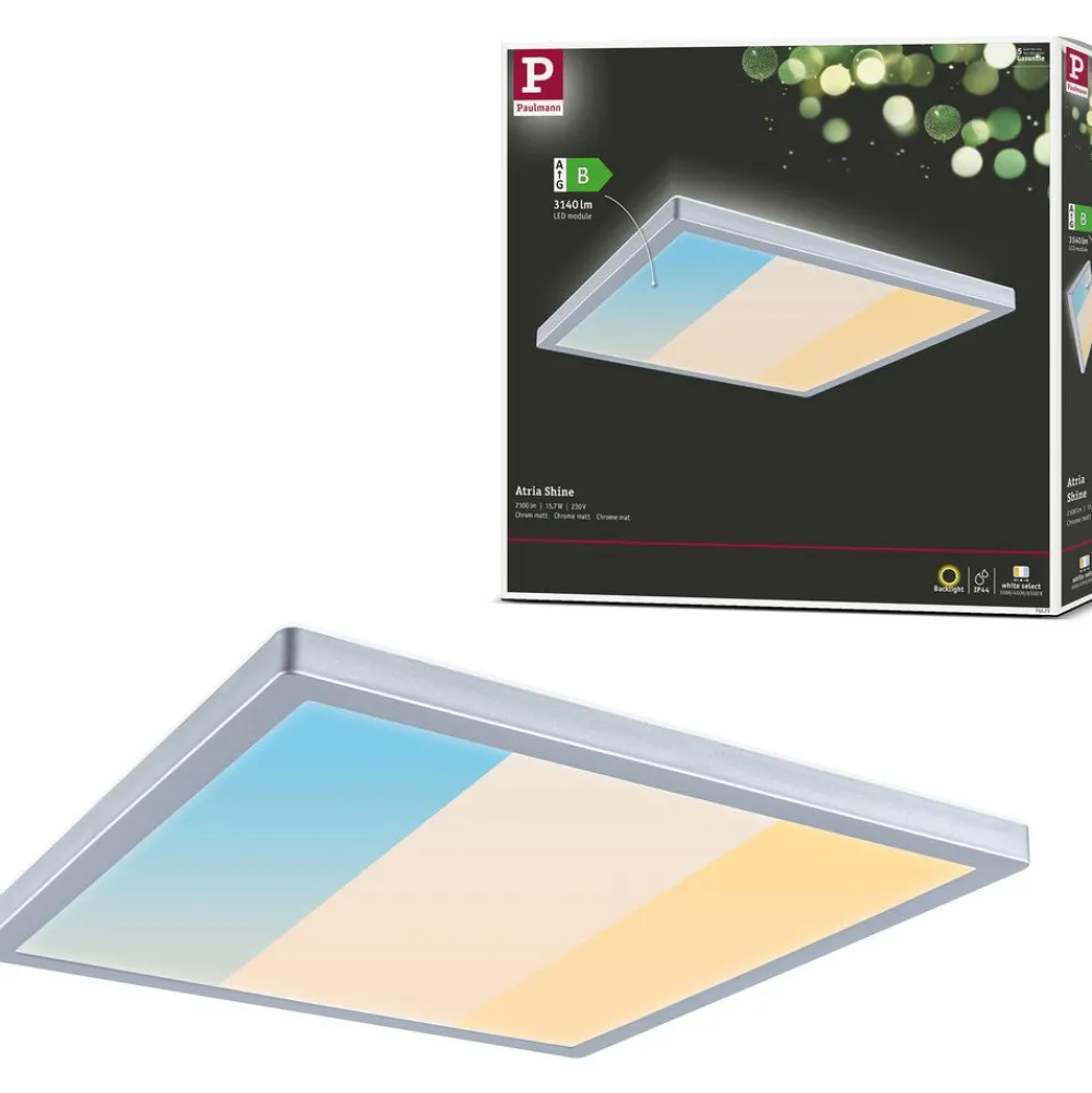 Hot LED-paneeli Atria Shine, kulmikas, IP44, 3000-6500K, eri kokoja Led-Paneelit|Led-Valot