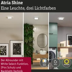 Hot LED-paneeli Atria Shine, kulmikas, IP44, 3000-6500K, eri kokoja Led-Paneelit|Led-Valot