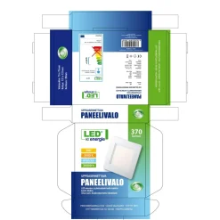 LED-paneelivalaisin , 6W, 370lm, 3500K, 120x120mm, neliö, sisäänrakennettu liitäntälaite*LED Energie Discount