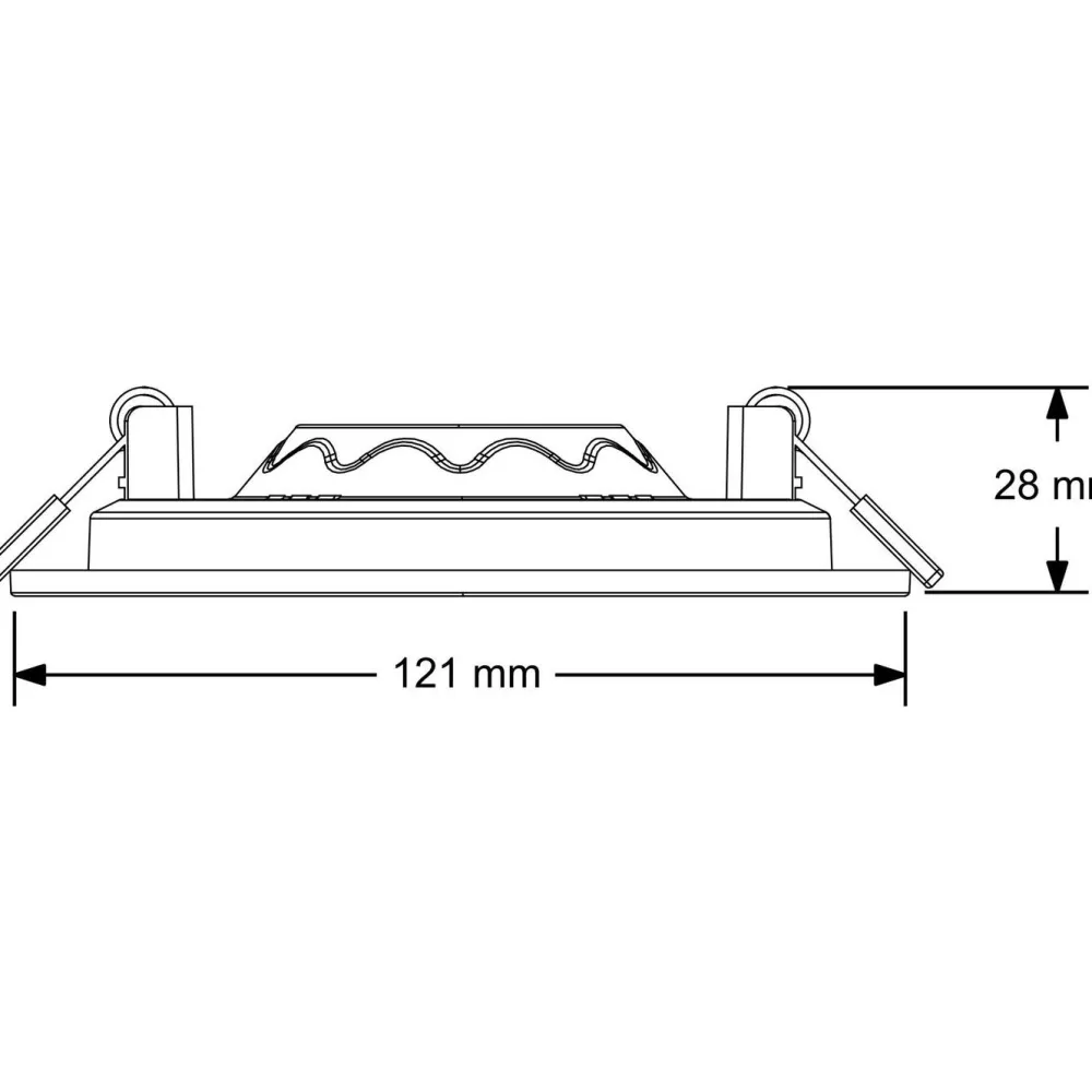 LED-paneelivalaisin 6216, 6W, 3500K, Ø120mm*LED Energie Clearance