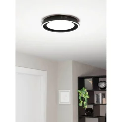 LED-Plafondi Calagrano Ø38cm värivaihto + kaukosäädin musta/valkoinen*Eglo Sale