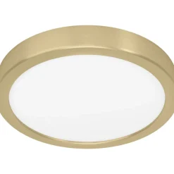 LED-Plafondi Fueva 5 harjattu messinki/valkoinen pyöreä eri kokoja Plafondit