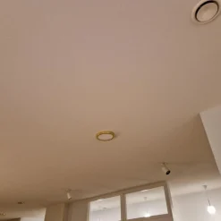 LED-Plafondi Fueva 5 harjattu messinki/valkoinen pyöreä eri kokoja Plafondit
