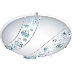 LED-plafondi Nerini Ø315mm valkoinen kristalli 95576 Seinävalaisimet