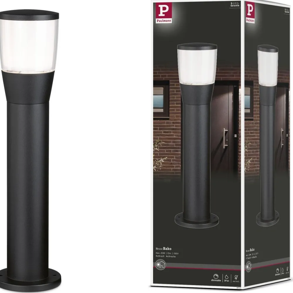 Online LED-pollarivalaisin Bako, IP44, 50cm, korroosionkestävä Pollarivalaisimet