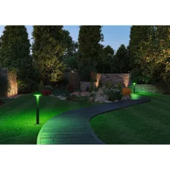 Clearance LED-pollarivalaisin Plug & Shine Plate, Smart Home Zigbee 3.0, IP44, RGBW+, 5W, antrasiitti Älyvalaisimet Ulos