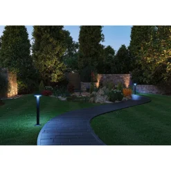 Clearance LED-pollarivalaisin Plug & Shine Plate, Smart Home Zigbee 3.0, IP44, RGBW+, 5W, antrasiitti Älyvalaisimet Ulos