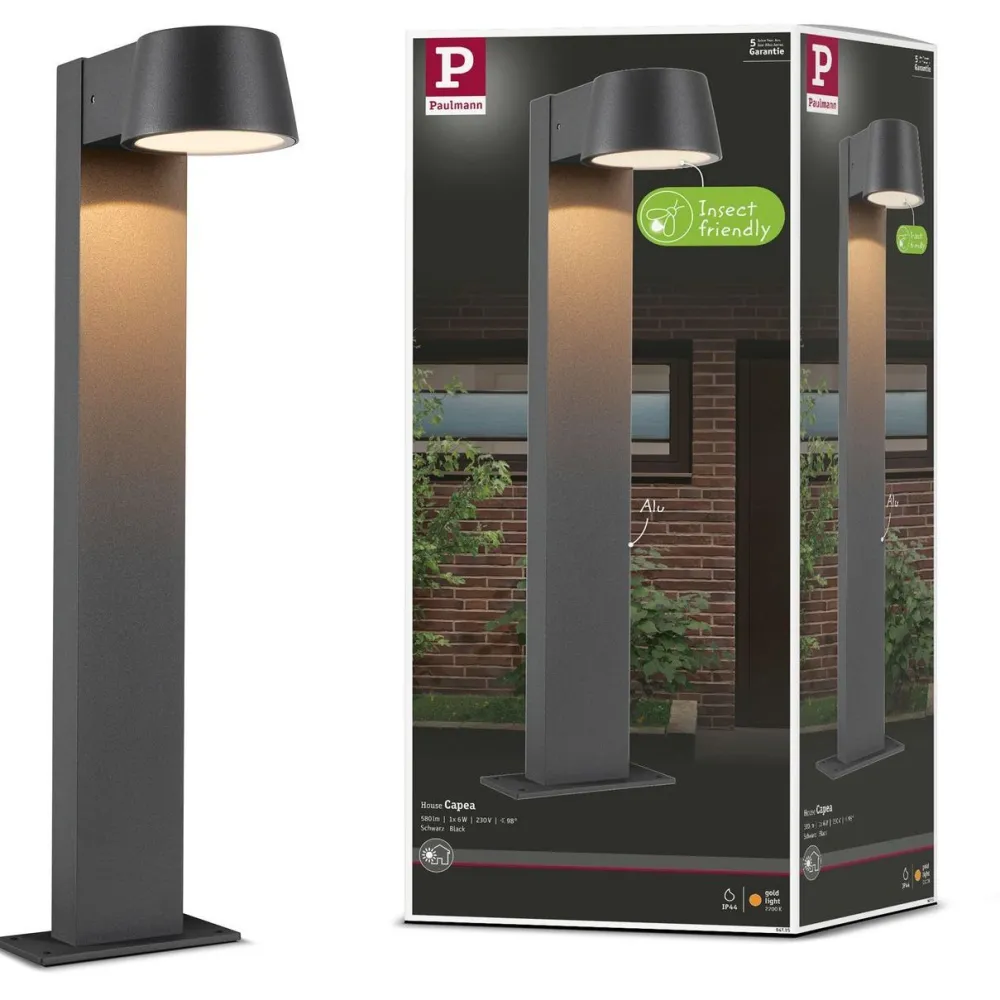 Outlet LED-pollarivalaisin Capea, IP44, 50cm, 2200K, antrasiitti Pollarivalaisimet|Led-Ulkovalot