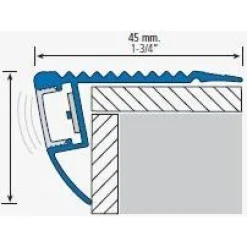 LED-porraslistan päätypala F-310A, alumiini, mattahopea*Euroshrink Outlet