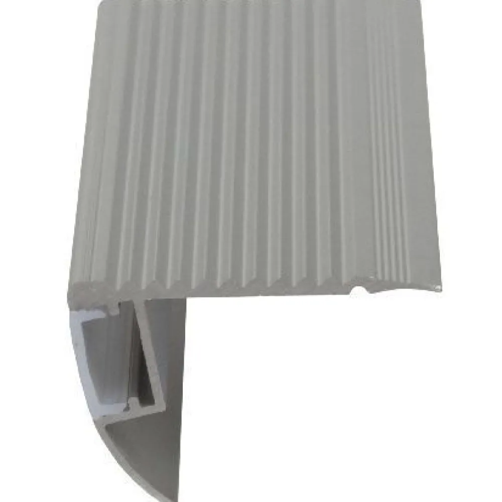 LED-porraslistan päätypala F-310A, alumiini, mattahopea*Euroshrink Outlet