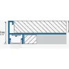 LED-porraslistan ulkokulmapala E-305A, alumiini, mattahopea*Euroshrink