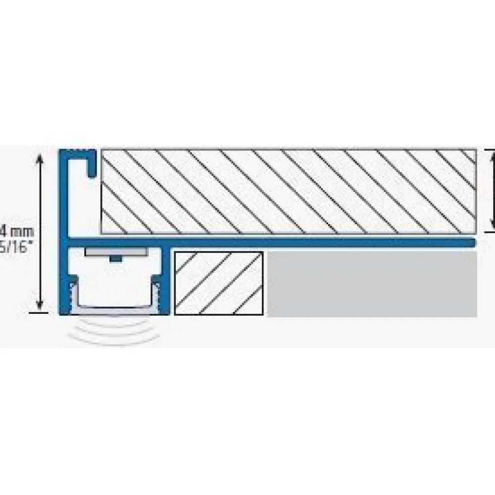 LED-porraslistan ulkokulmapala E-305A, alumiini, mattahopea*Euroshrink