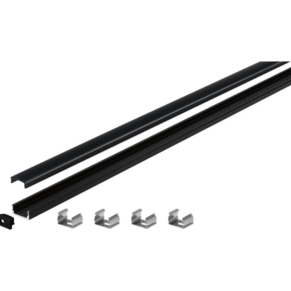 LED-profiili diffuusorilla Base, musta, eri kokoja*Paulmann Clearance