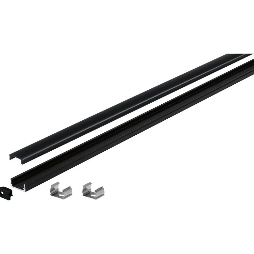 LED-profiili diffuusorilla Base, musta, eri kokoja*Paulmann Clearance