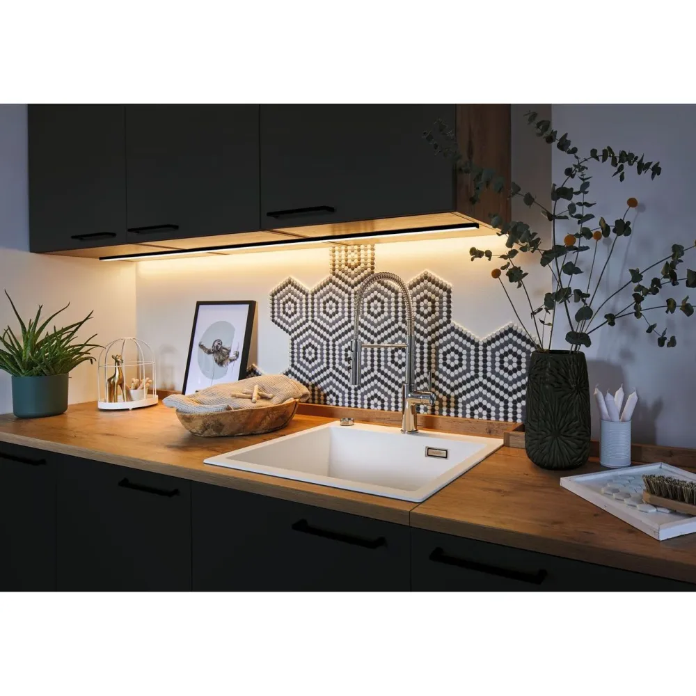 Online LED-profiili diffuusorilla Base White, musta/valkoinen, eri kokoja Led-Listat