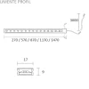 New LED-profiili 117, 24V 11W IP44, 17x1170x9mm, alulook Led-Listat