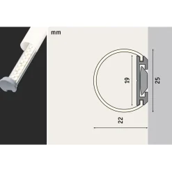 LED-profiili Tube, anodisoitu alumiini, eri kokoja*Paulmann