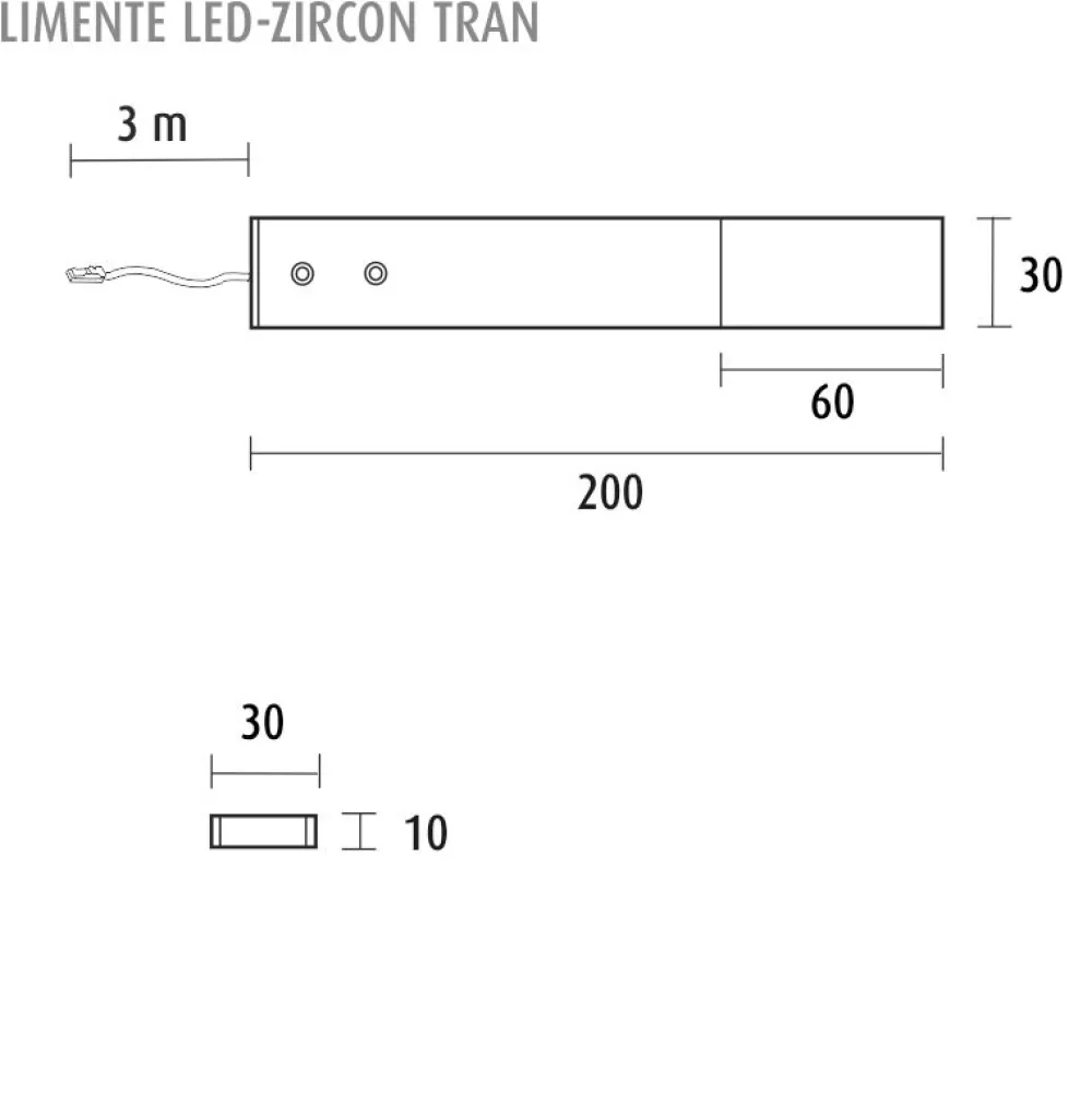 LED-profiilisetti LED-Zircon Tran 4 kpl 4.9 W alulook*Limente New