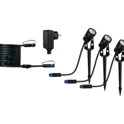 LED-puutarhaspotti Plug & Shine maapiikki IP65 3000K 3.5W 21VA musta, 3kpl/pkt*Paulmann Hot