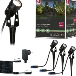 LED-puutarhaspotti Plug & Shine maapiikki IP65 3000K 3.5W 21VA musta, 3kpl/pkt*Paulmann Hot