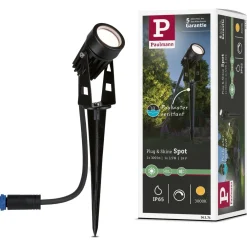 New LED-puutarhaspotti Plug & Shine maapiikki IP65 3000K 3.5W musta Puutarhavalaisimet