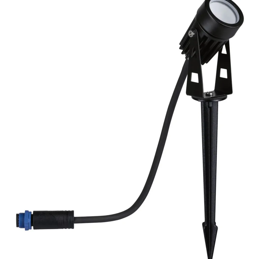 New LED-puutarhaspotti Plug & Shine maapiikki IP65 3000K 3.5W musta Puutarhavalaisimet