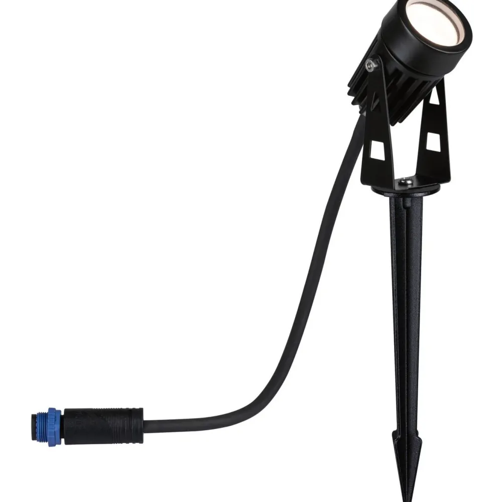 New LED-puutarhaspotti Plug & Shine maapiikki IP65 3000K 3.5W musta Puutarhavalaisimet