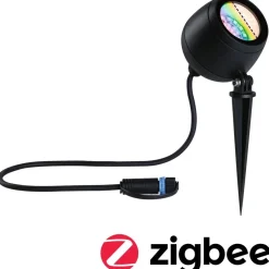 LED-puutarhaspotti Plug & Shine Kikolo, Smart Home Zigbee 3.0, IP65, RGBW+, antrasiitti*Paulmann Hot