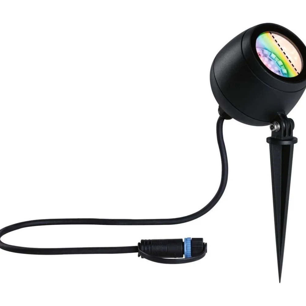 LED-puutarhaspotti Plug & Shine Kikolo, Smart Home Zigbee 3.0, IP65, RGBW+, antrasiitti*Paulmann Hot
