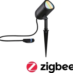 LED-puutarhaspotti Plug & Shine Shira, Smart Home Zigbee 3.0, IP65, RGBW+, antrasiitti*Paulmann Best