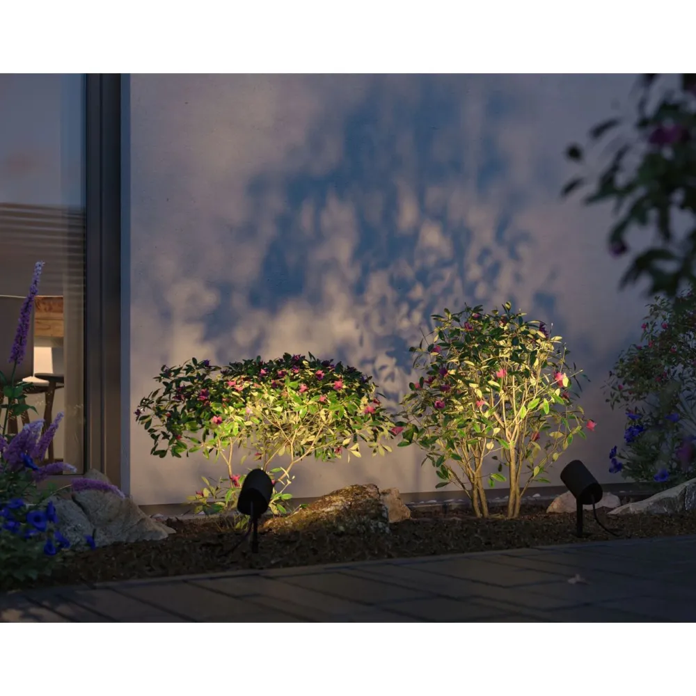 LED-puutarhaspotti Plug & Shine Shira, Smart Home Zigbee 3.0, IP65, RGBW+, antrasiitti*Paulmann Best