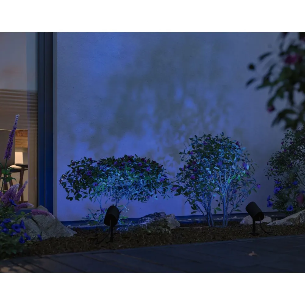 LED-puutarhaspotti Plug & Shine Shira, Smart Home Zigbee 3.0, IP65, RGBW+, antrasiitti*Paulmann Best