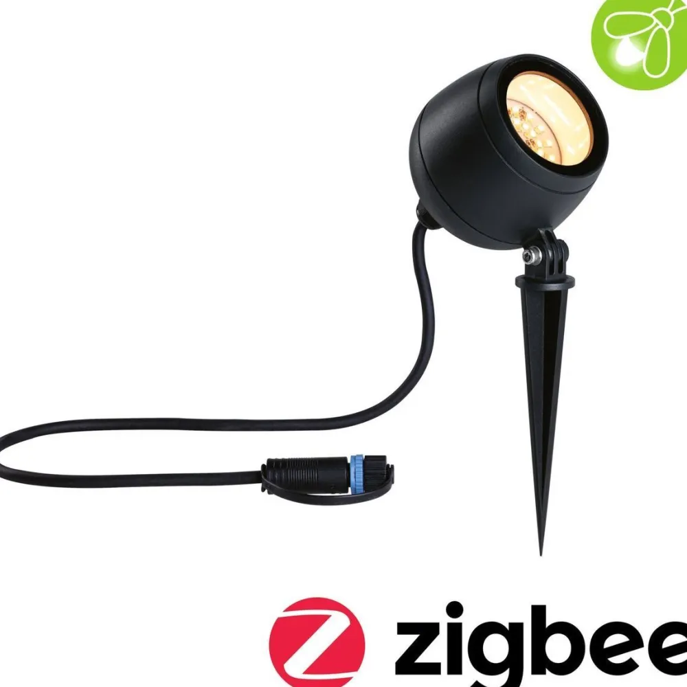 Discount LED-puutarhaspotti Plug & Shine Kikolo, Smart Home Zigbee 3.0, IP65, säädettävä värilämpötila, antrasiitti Älyvalaisimet Ulos