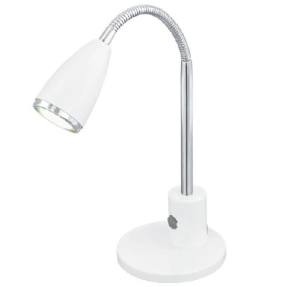 Sale LED-pöytävalaisin Fox 320 mm valkoinen/kromi Pöytävalaisimet