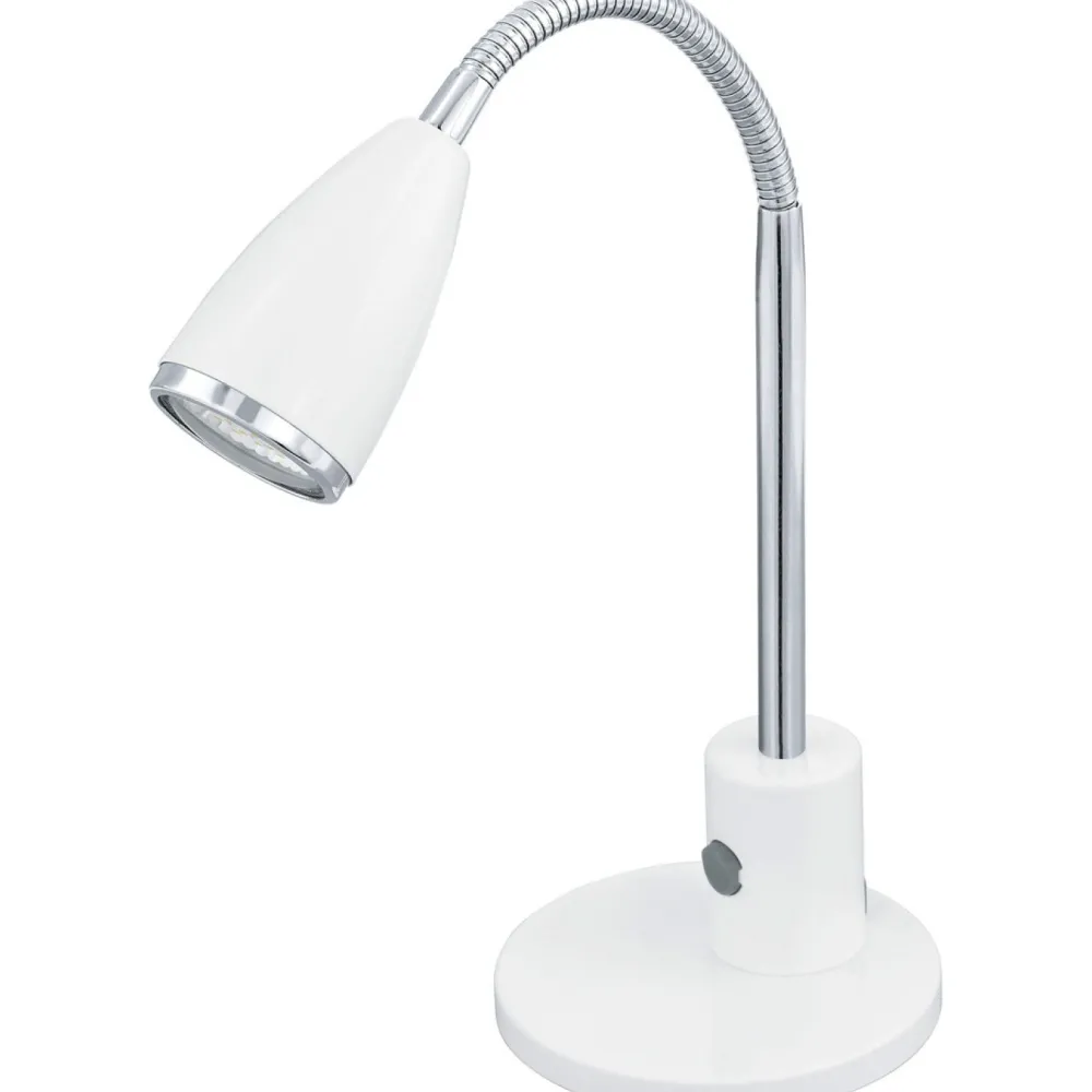 Sale LED-pöytävalaisin Fox 320 mm valkoinen/kromi Pöytävalaisimet