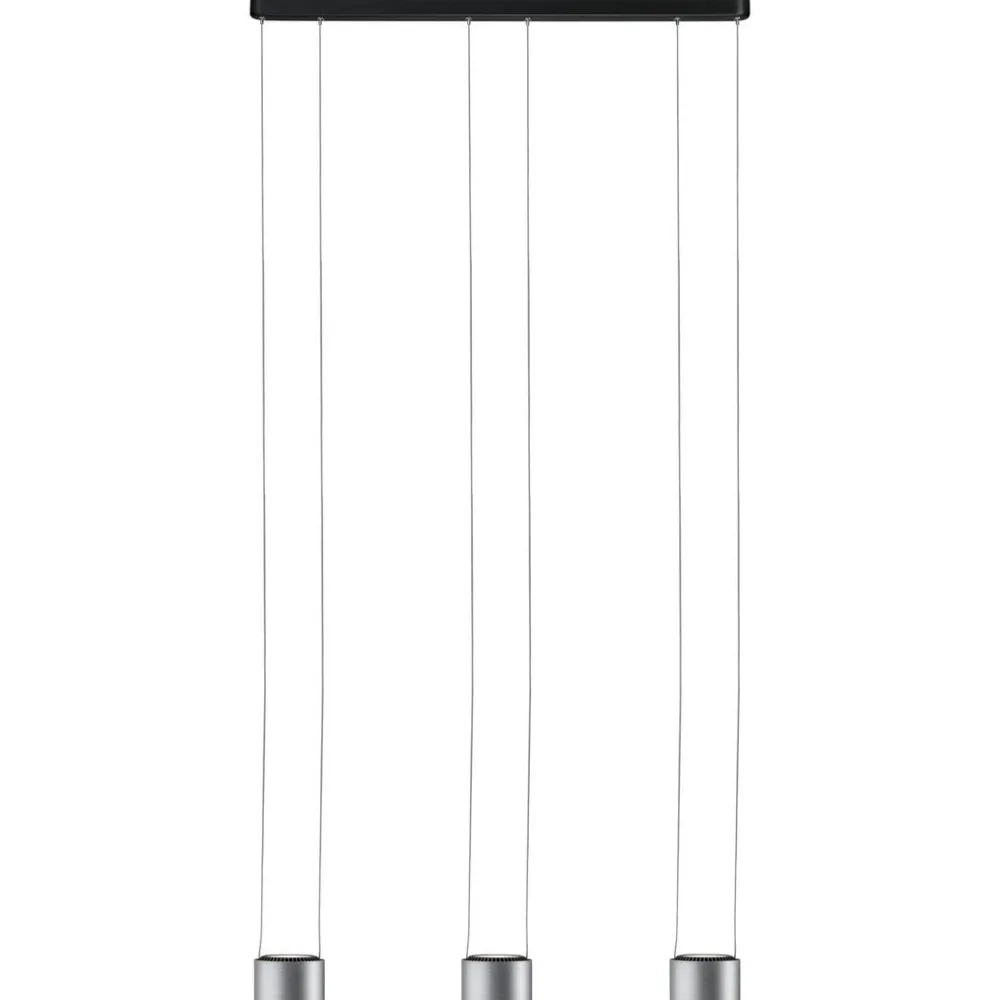 Outlet LED-riippuvalaisin Aldan, 2700K, himmennettävä, musta/harjattu alumiini Ikkunavalaisimet