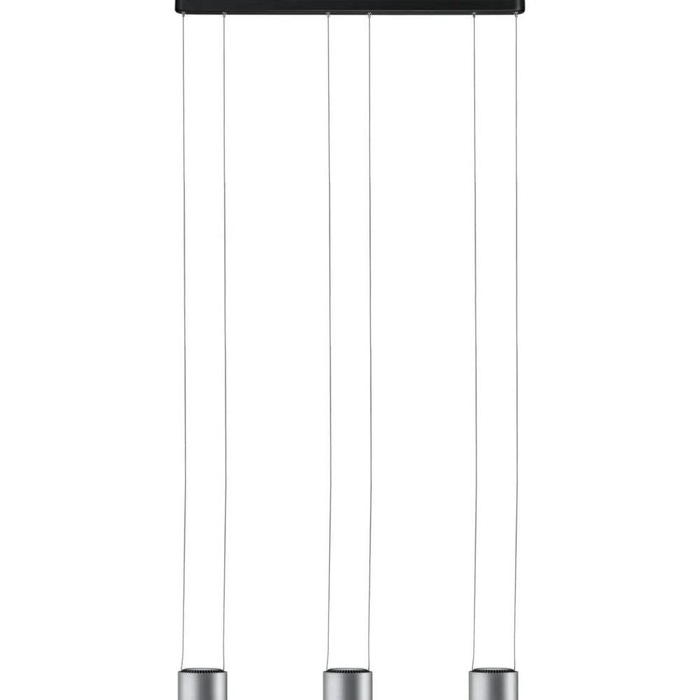 Outlet LED-riippuvalaisin Aldan, 2700K, himmennettävä, musta/harjattu alumiini Ikkunavalaisimet