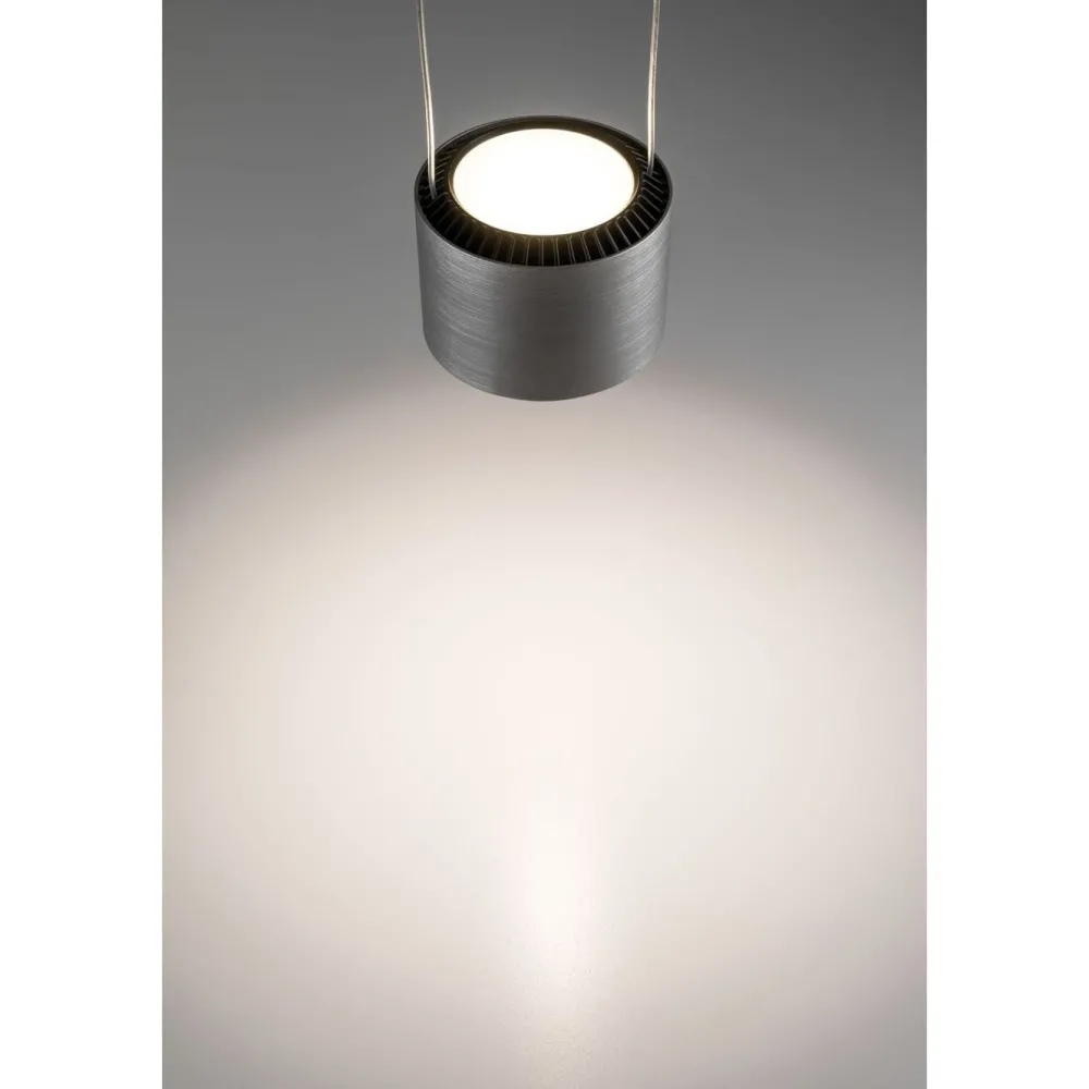Outlet LED-riippuvalaisin Aldan, 2700K, himmennettävä, musta/harjattu alumiini Ikkunavalaisimet