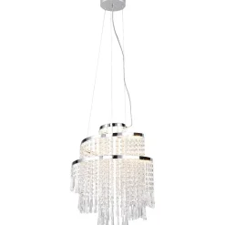LED-riippuvalaisin Pomp, 38cm, kromi/kirkas Kattokruunut