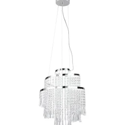 LED-riippuvalaisin Pomp, 38cm, kromi/kirkas Kattokruunut