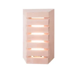 LED-saunavalaisin Saunaled 180TRL 8W/827 312x182x66 mm himmennettävä IP65 tervaleppä Saunan Seinävalot|Led-Saunavalot