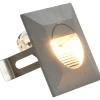 LED-seinävalaisimet ulkokäyttöön, 6 kpl, 5 W, hopea, neliö*FinePRICE Clearance