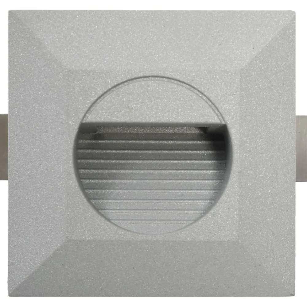 LED-seinävalaisimet ulkokäyttöön, 6 kpl, 5 W, hopea, neliö*FinePRICE Clearance