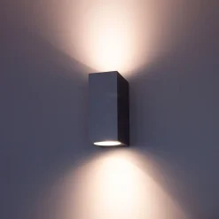 Outlet LED-seinävalaisin Diva, GU10, IP44, tummanharmaa Ulkoseinävalaisimet