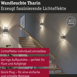 LED-seinävalaisin Tharin, 120x104mm, IP44, 3000K, 2x3.7W*Paulmann