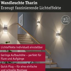 LED-seinävalaisin Tharin, 120x104mm, IP44, 3000K, 2x3.7W*Paulmann