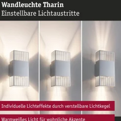 LED-seinävalaisin Tharin, 120x104mm, IP44, 3000K, 2x3.7W*Paulmann